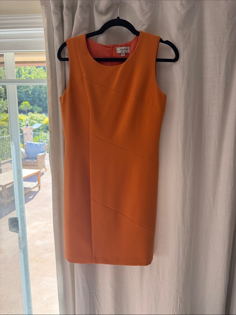 Cynthia Steffe Orange Sleeveless Sheath Dress
